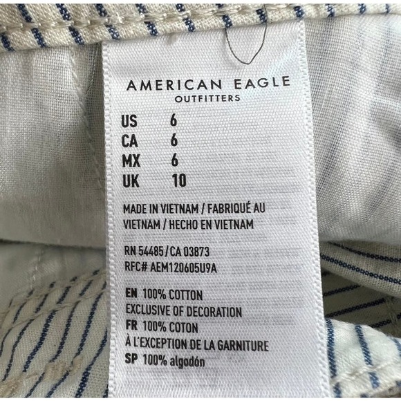 American Eagle Railroad Striped Shorts Size 6 - Picture 10 of 11